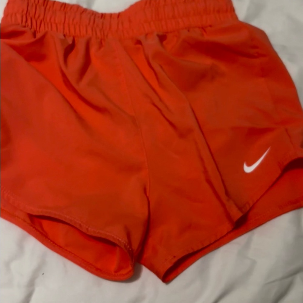 Nike Girls Orange Athletic Shorts